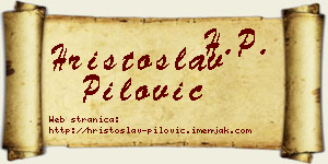 Hristoslav Pilović vizit kartica